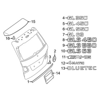 Mercedes-Benz OE - Lift Gate - Exterior Trim