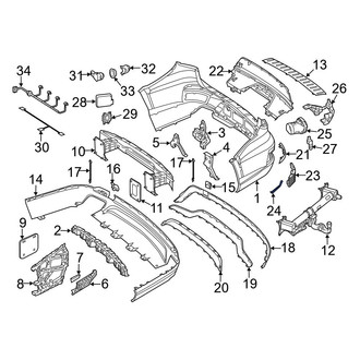 Mercedes-Benz OE - Rear Left Grille Bracket
