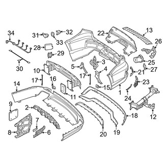 Mercedes-Benz OE - Rear Bumper - Bumper & Components (W/O AMG Package)
