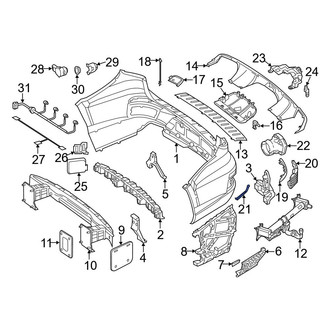 Mercedes-Benz OE - Left Grille Bracket