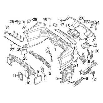 Mercedes-Benz OE - Rear Bumper - Bumper & Components (With AMG Package)