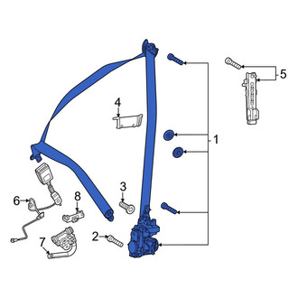Mercedes-Benz OE - Center Left Seat Belt Lap and Shoulder Belt