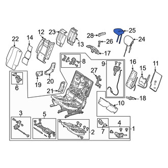 Mercedes-Benz OE - Center Right Headrest