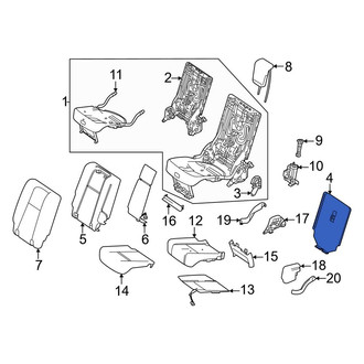 Mercedes-Benz OE - Rear Seat Back Panel