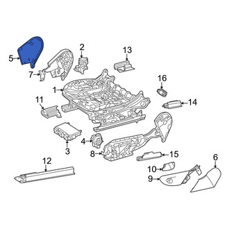 Mercedes-Benz OE - Front Left Inner Seat Back Recliner Adjustment Mechanism Cover