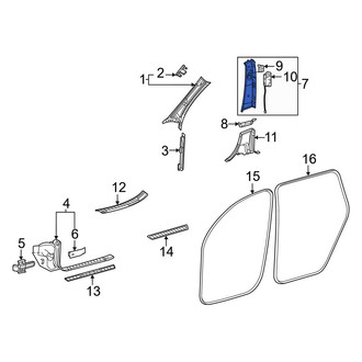 Mercedes-Benz OE - Right Upper Door Pillar Post Trim Set