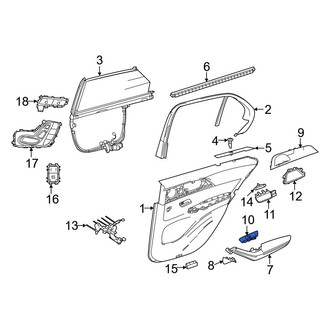 Mercedes-Benz OE - Rear Left Door Switch Trim Panel
