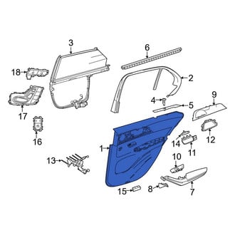 Mercedes-Benz OE - Front Left Inner Door Interior Trim Panel