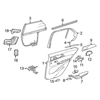 Mercedes-Benz OE - Rear Door - Interior Trim