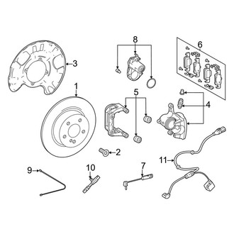 Mercedes-Benz OE - Rear Suspension - Brake Components