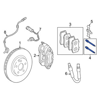 Mercedes-Benz OE - Front Disc Brake Caliper Pin