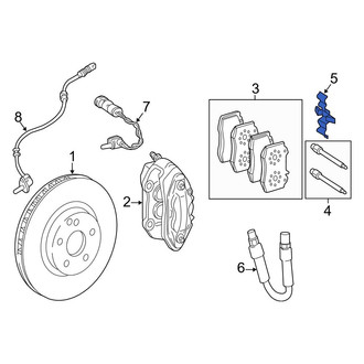 Mercedes-Benz OE - Front Disc Brake Anti-Rattle Clip