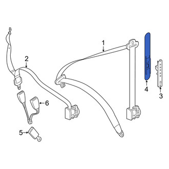 Mercedes-Benz OE - Rear Seat Belt Height Adjuster Cover