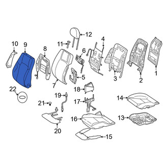 Mercedes-Benz OE - Front Left Seat Back Cushion Cover