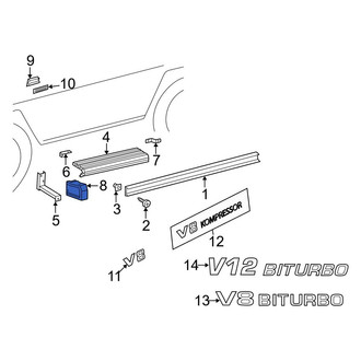Mercedes-Benz OE - Front Left Running Board End Cap