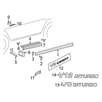 Mercedes-Benz OE - Pillars, Rocker & Floor - Exterior Trim