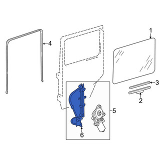 Mercedes-Benz OE - Front Left Window Motor and Regulator Assembly