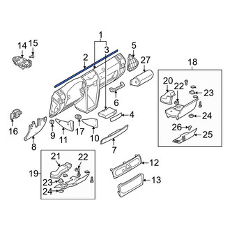 Mercedes-Benz OE - Dashboard Panel Seal