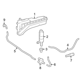 Mercedes-Benz OE - Front Lamps - Washer Components