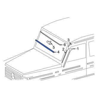 Mercedes-Benz OE - Front Lower Windshield Molding