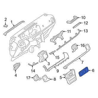 Mercedes-Benz OE - Center Instrument Panel Molding