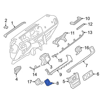 Mercedes-Benz OE - Front Left Instrument Panel Molding