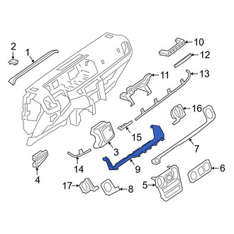 Mercedes-Benz OE - Upper Instrument Panel Trim Panel