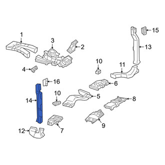 Mercedes-Benz OE - Rear Left Upper Instrument Panel Air Duct