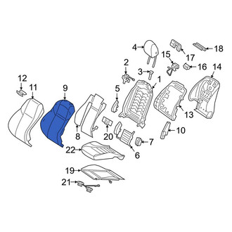 Mercedes-Benz OE - Front Left Seat Back Cushion
