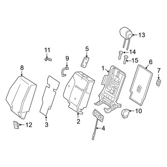 Mercedes-Benz OE - Seats & Tracks - Rear Seat Components (40% Side, Seat Back Components)