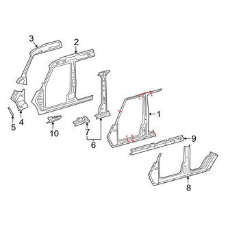 Mercedes-Benz OE - Pillars, Rocker & Floor - Aperture Panel