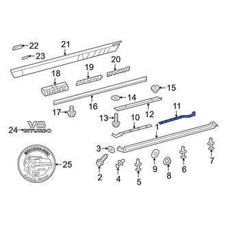 Mercedes-Benz OE - Front Left Rocker Panel Molding Bracket