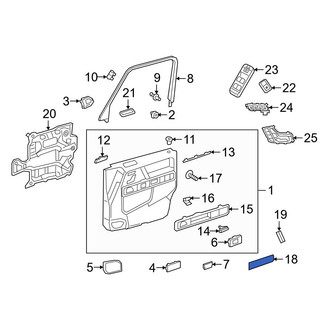 Mercedes-Benz OE - Front Left Door Trim Molding