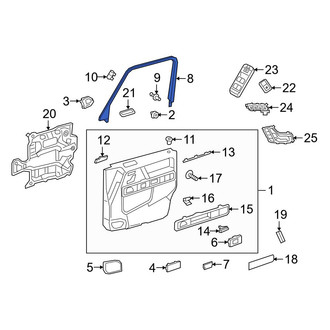 Mercedes-Benz OE - Front Right Door Window Molding