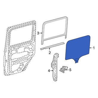 Mercedes-Benz OE - Center Left Door Glass