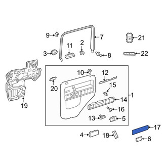 Mercedes-Benz OE - Center Left Door Trim Molding