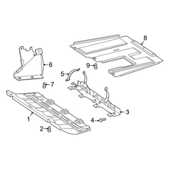 Mercedes-Benz OE - Radiator Support - Splash Shields