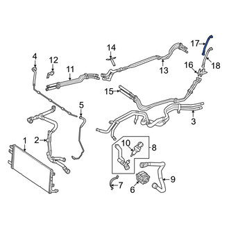 Mercedes-Benz OE - Right Drive Motor Battery Pack Coolant Hose