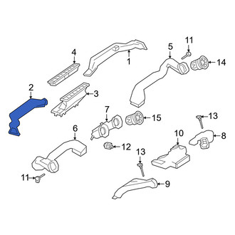 Mercedes-Benz OE - Front Left Upper Instrument Panel Air Duct