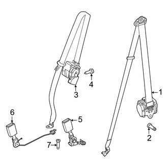 Mercedes-Benz OE - Restraint Systems - Rear Seat Belts