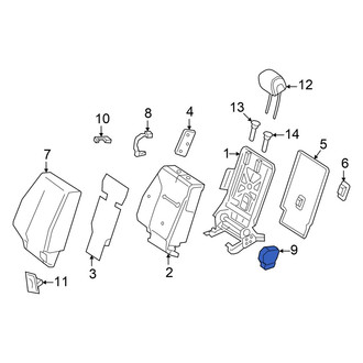 Mercedes-Benz OE - Rear Right Inner Seat Hinge Cover