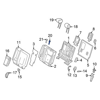 Mercedes-Benz OE - Rear Left Inner Headrest