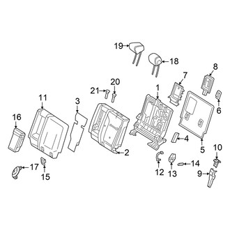 Mercedes-Benz OE - Seats & Tracks - Rear Seat Components (60% Side, Seat Back Components)