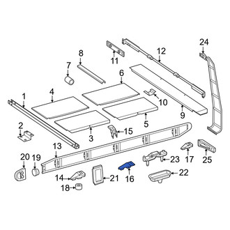 Mercedes-Benz OE - Center Left Roof Luggage Carrier Side Rail Bracket