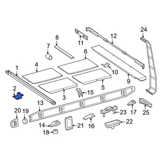 Mercedes-Benz OE - Front Roof Luggage Carrier Cross Rail Bracket
