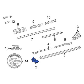 Mercedes-Benz OE - Front Left Rocker Panel Molding Extension