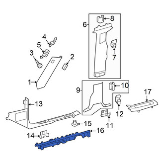 Mercedes-Benz OE - Left Door Sill Plate Bracket