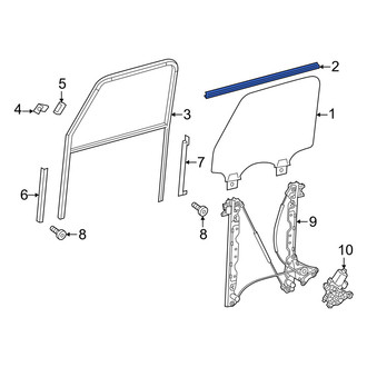 Mercedes-Benz OE - Front Right Door Window Belt Weatherstrip