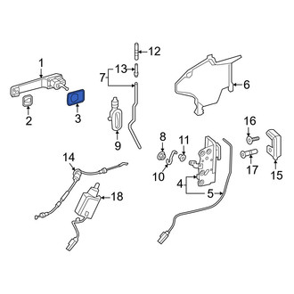 Mercedes-Benz OE - Center Rear Exterior Door Handle Gasket