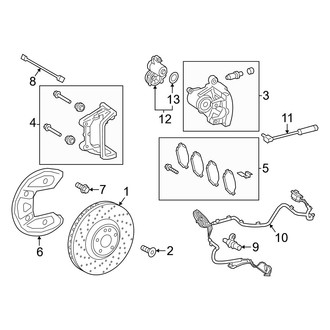 Mercedes-Benz OE - Rear Suspension - Brake Components